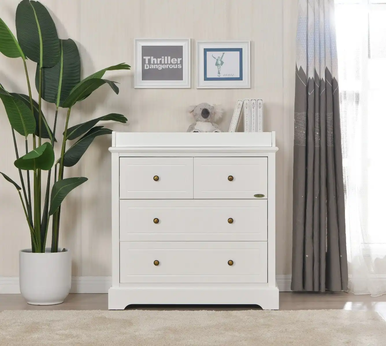 Joy Baby Comet 4 Drawer Chest of Drawer Change Table - White