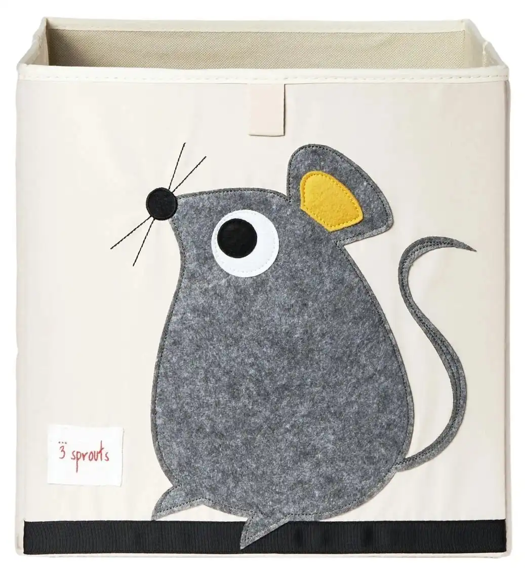 3 Sprouts Storage Box - Grey Mouse