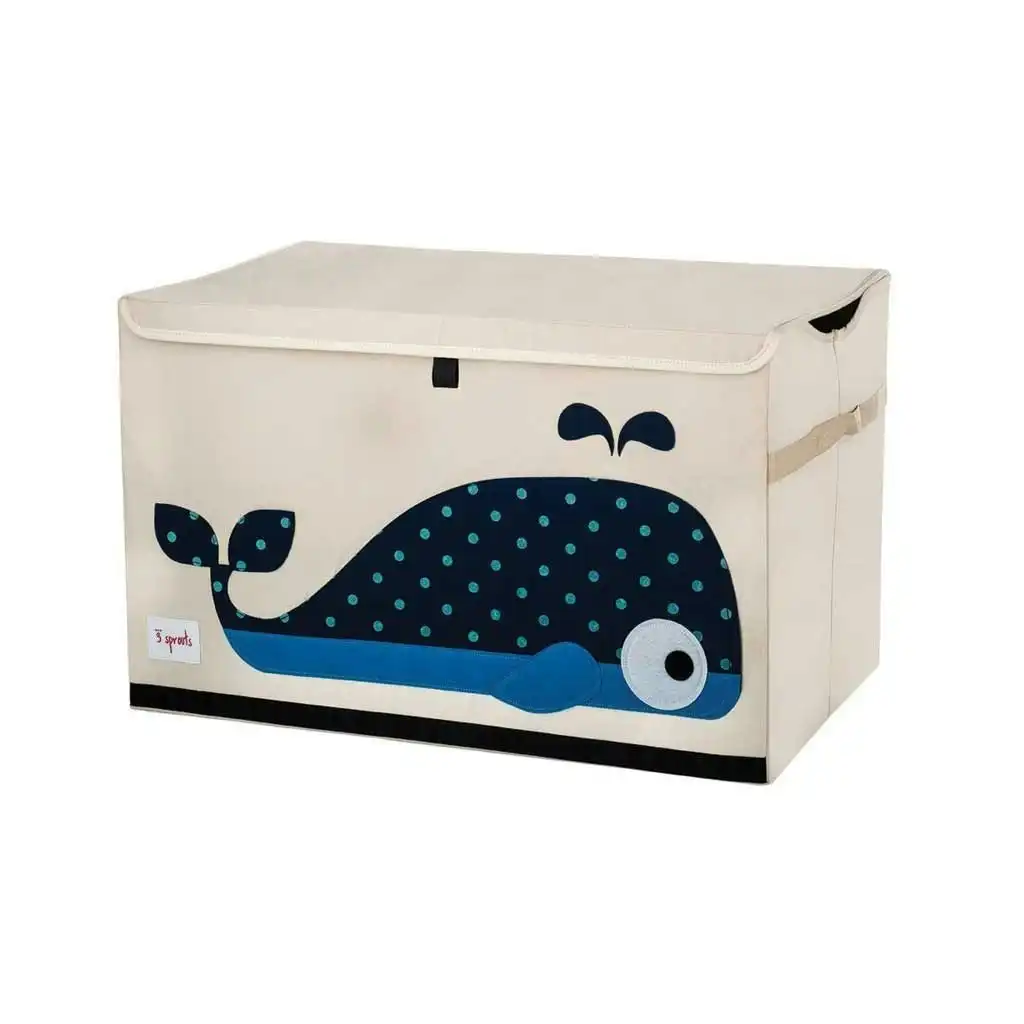 3 Sprouts Toy Chest - Blue Whale