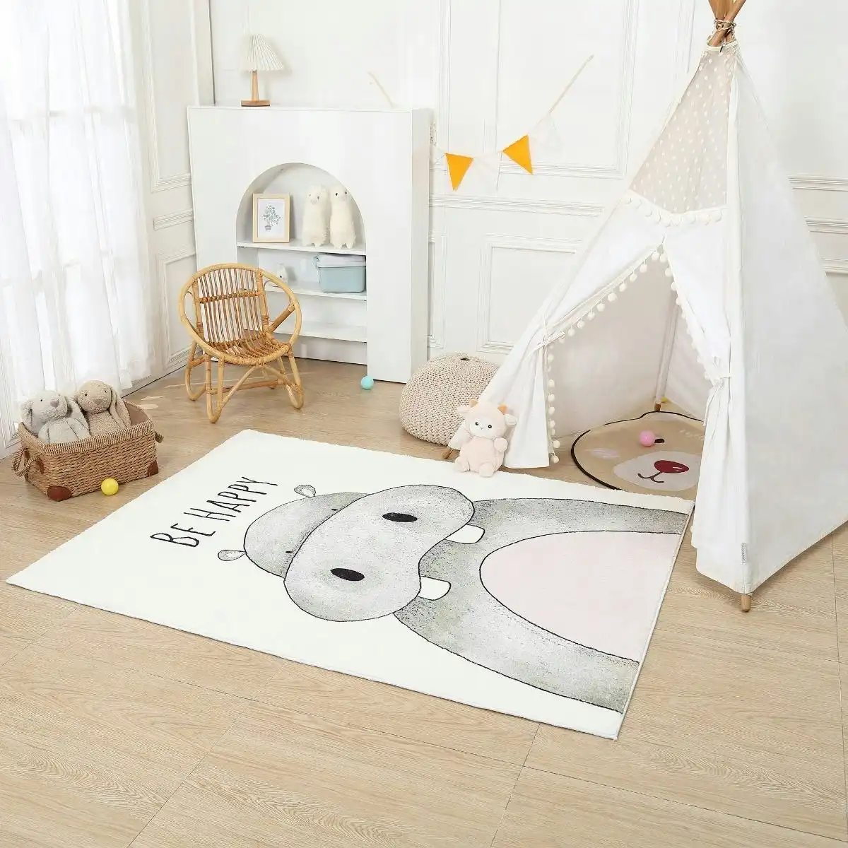 All 4 Kids Hippo Be Happy Rug