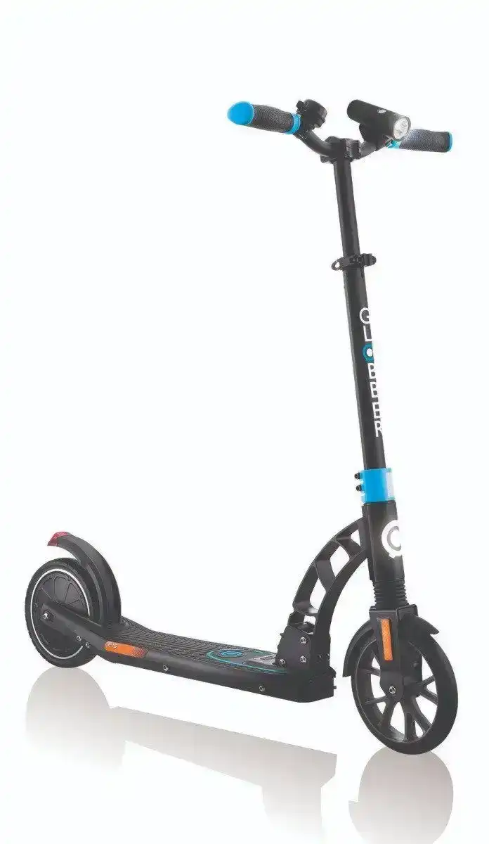 Globber One K E-Motion 15 Foldable Electric Scooter - Black/Sky Blue