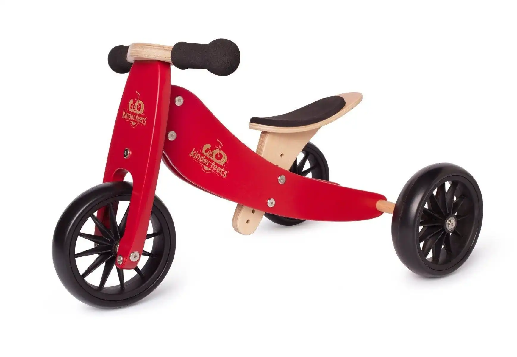 Kinderfeets Tiny Tot 2-in-1 Trike Balance Bike -  Cherry Red