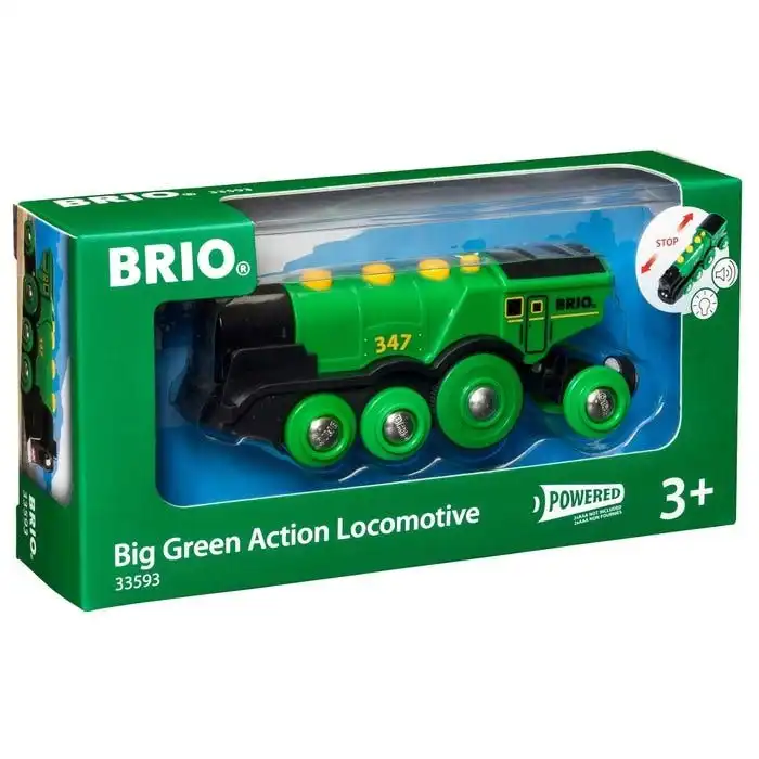Brio BO - Big Green Action Locomotive