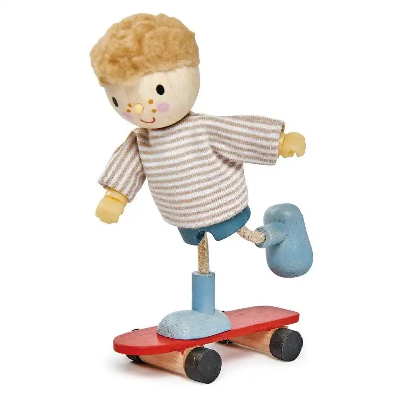 Tender Leaf Toys Edward with Flexible Limbs & His Skateboard