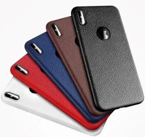 For Apple iPhone Leather Like Slim Case Cover
