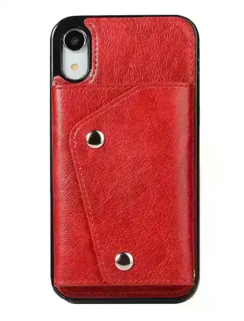For iPhone XS Luxury Leather Wallet Shockproof Case Cover
