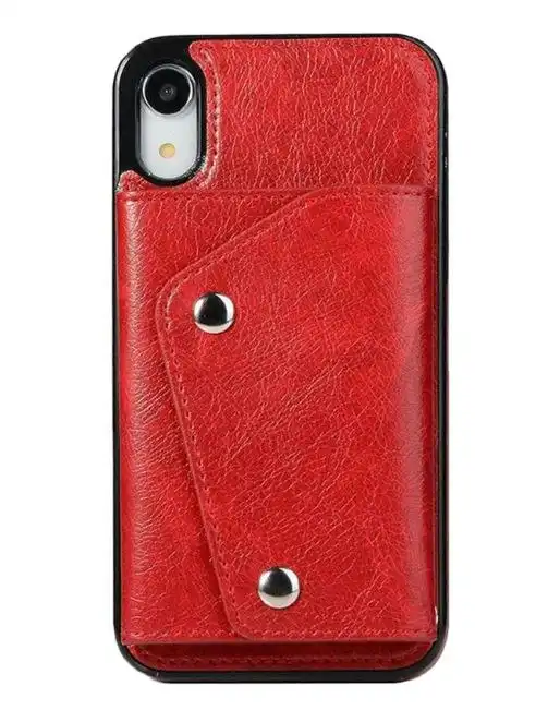 For iPhone XR Luxury Leather Wallet Shockproof Case Cover