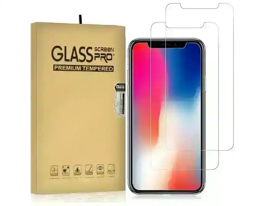 2 Pack Tempered Glass Screen Protector For Apple iPhone X
