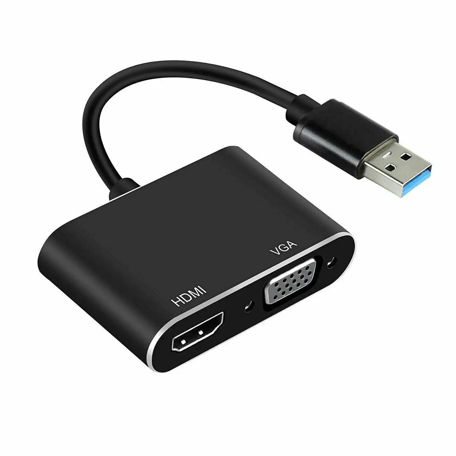 USB 3.0 to HDMI + VGA Full HD 1080p Video Adapter Cable Converter for PC