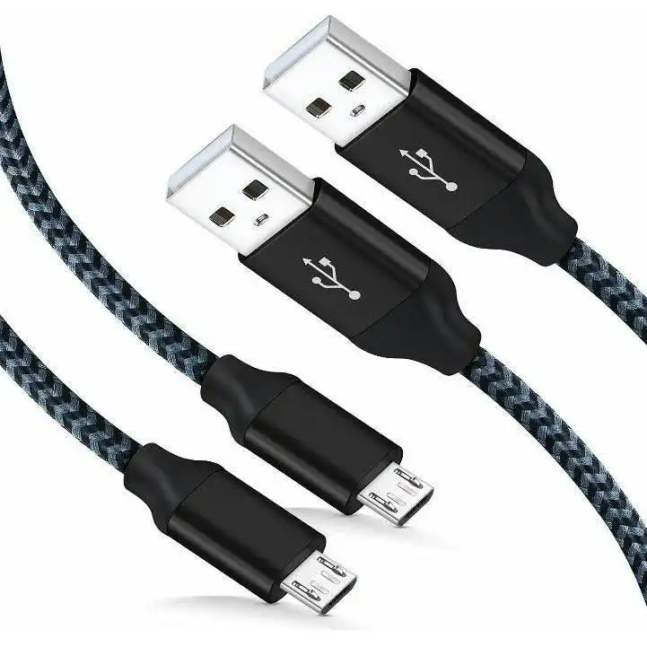 Strong Braided Micro USB Data Sync Charger Cable Cord Android Samsung S7 S6 Oppo