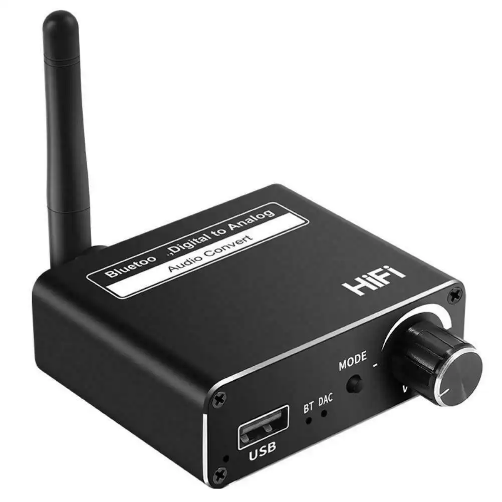 Coaxial Fiber Optic Bluetooth 5.0 Receiver Digital to Analog Audio Converter