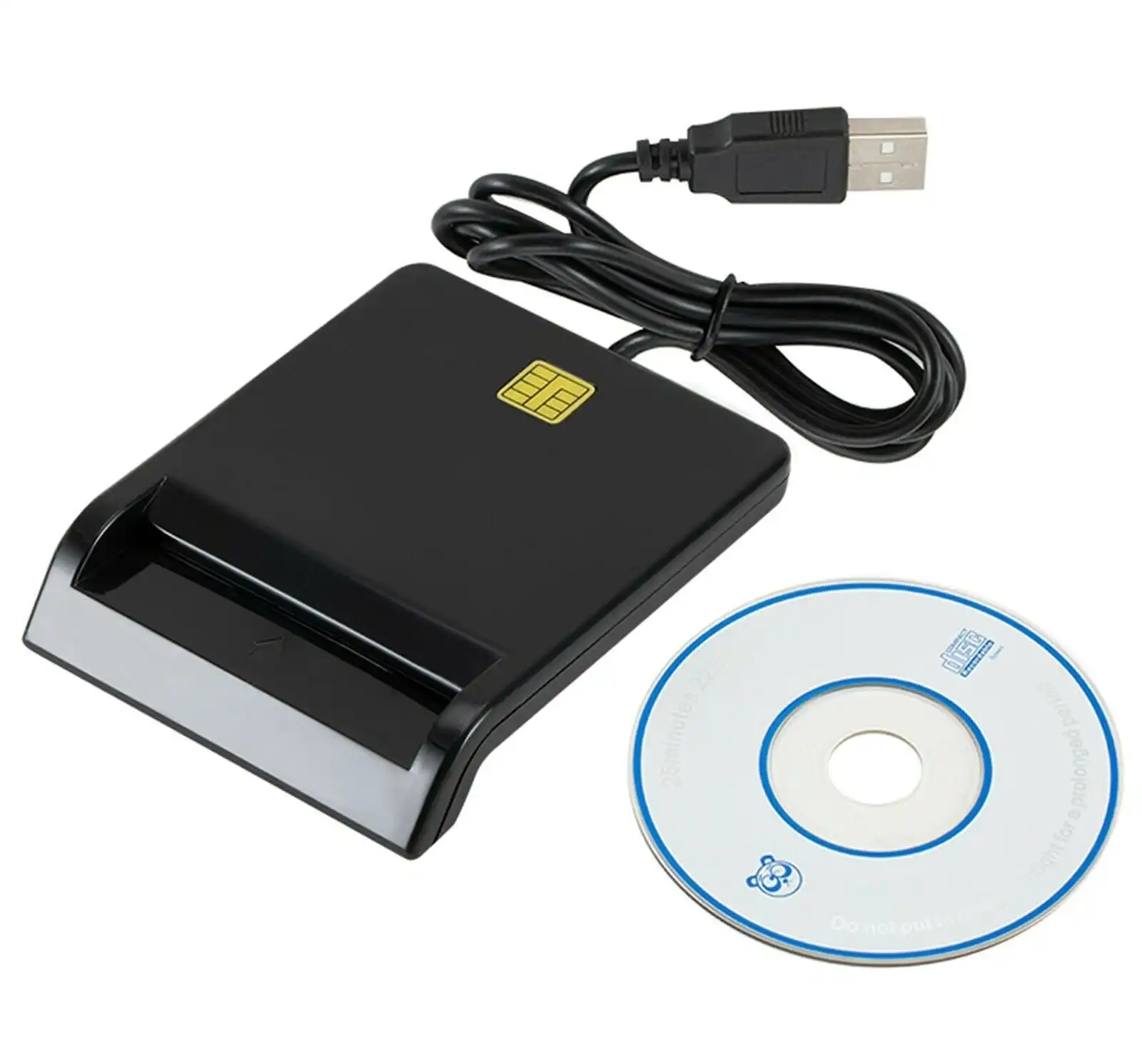 USB Smart Card Reader Common Access CAC ID IC ATM Bank Card Cloner Connector