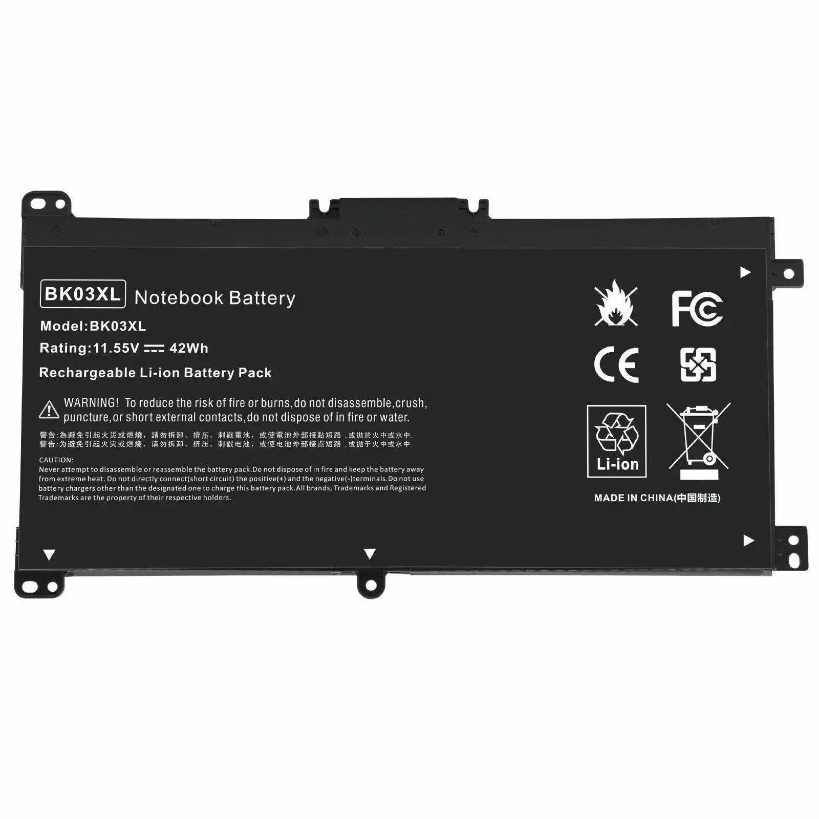 BK03XL Compatible Battery for Hp Pavilion x360 14-ba series HSTNN-UB7G TPN-W125 916366-541