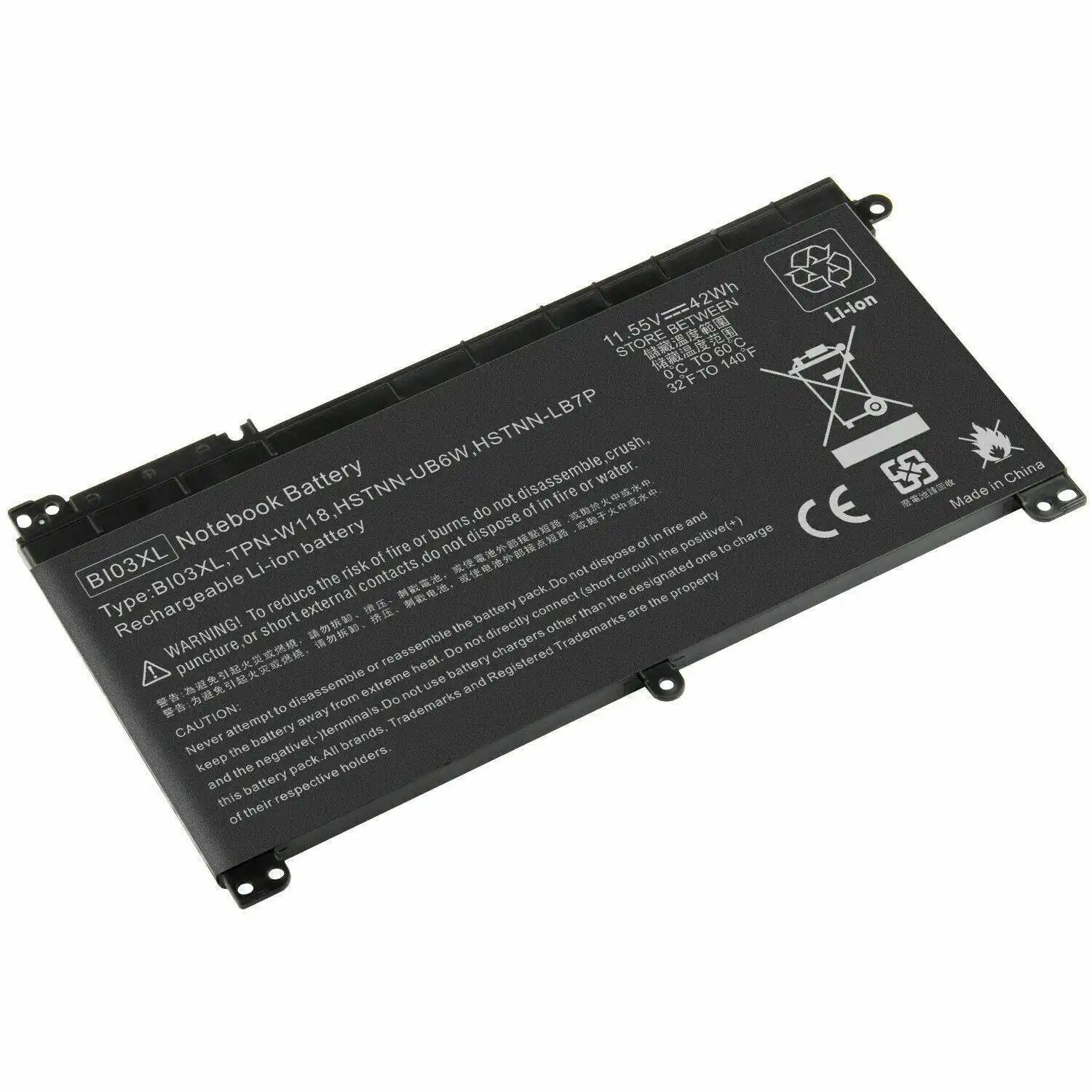 Replacement Battery for HP BI03XL /  ON03XL for HP x360 13-u 915486-855 843537-541 HSTNN-UB6W