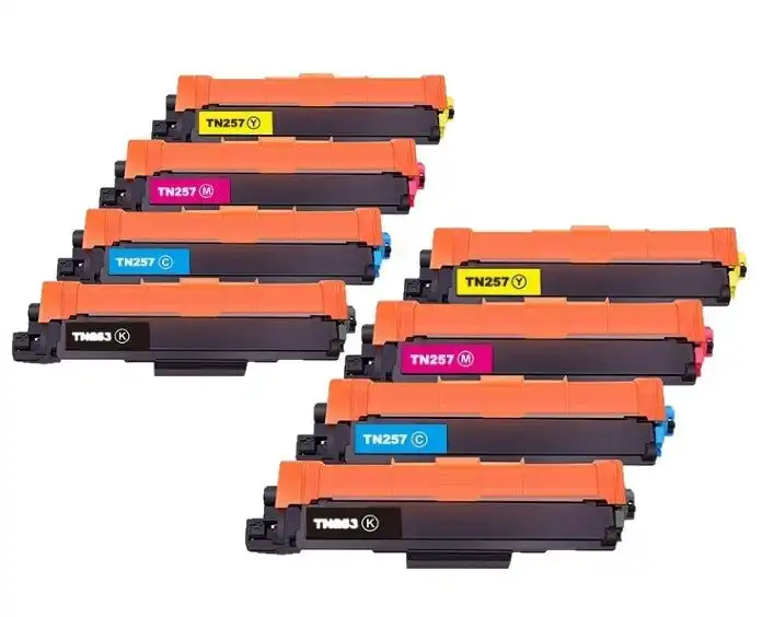 2 Sets of 4 Pack Comaptible Brother TN-253 / TN-257 Compatible Toner Combo