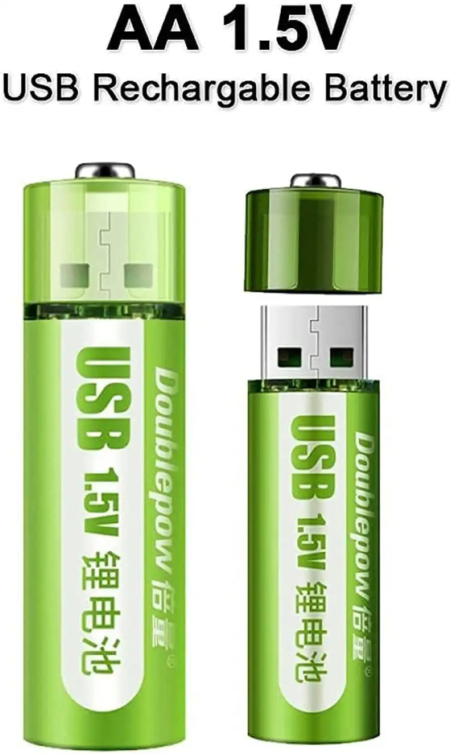 AA Battery 1800mWh USB Rechargeable li-ion Battery 1.5v