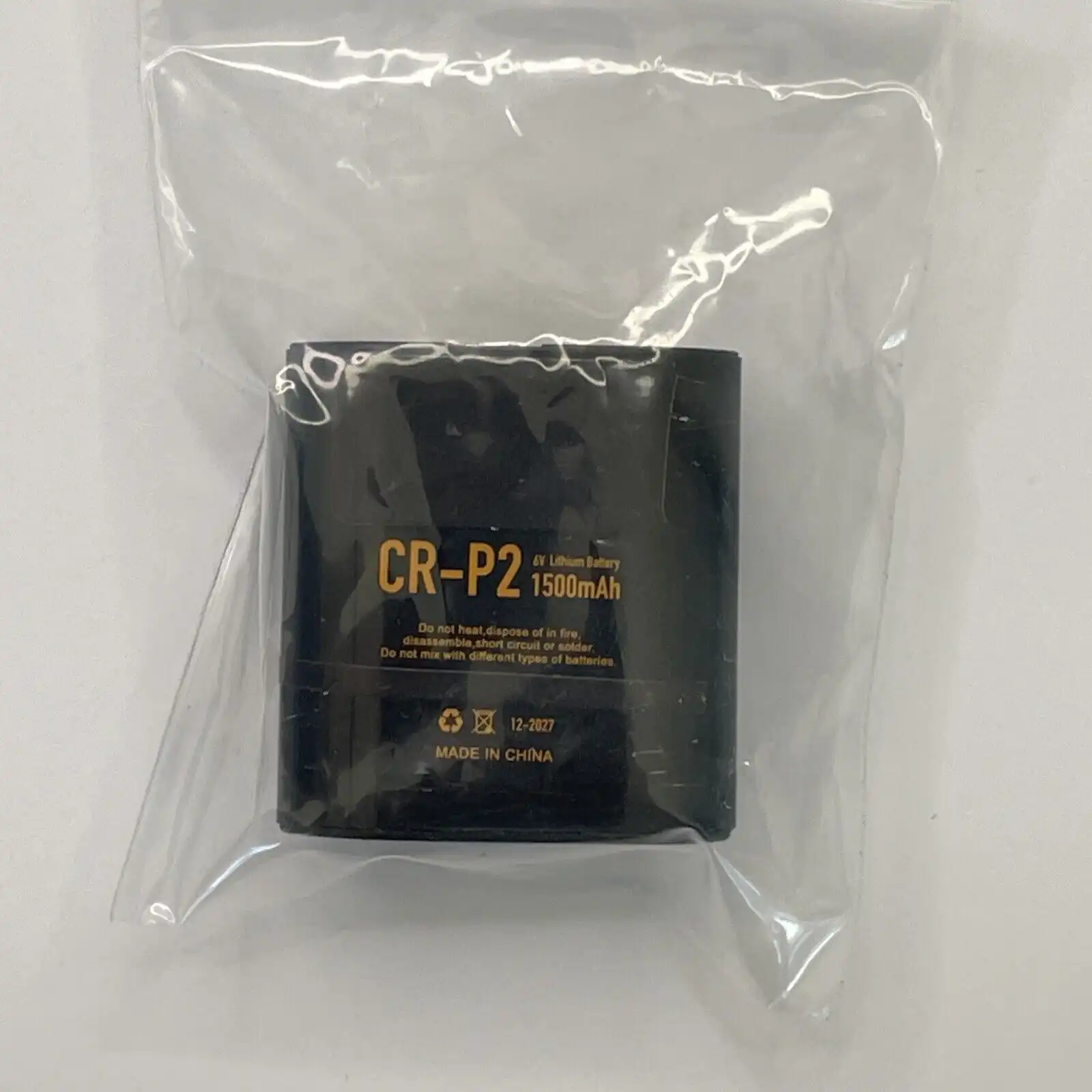 CRP2 Lithium Photo Battery 1500mAh 6V CR-P2 [2 Pack]
