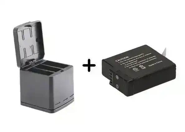 GoPro Compatible HERO9 Black Battery Replacement + Battery Storage Charging Box