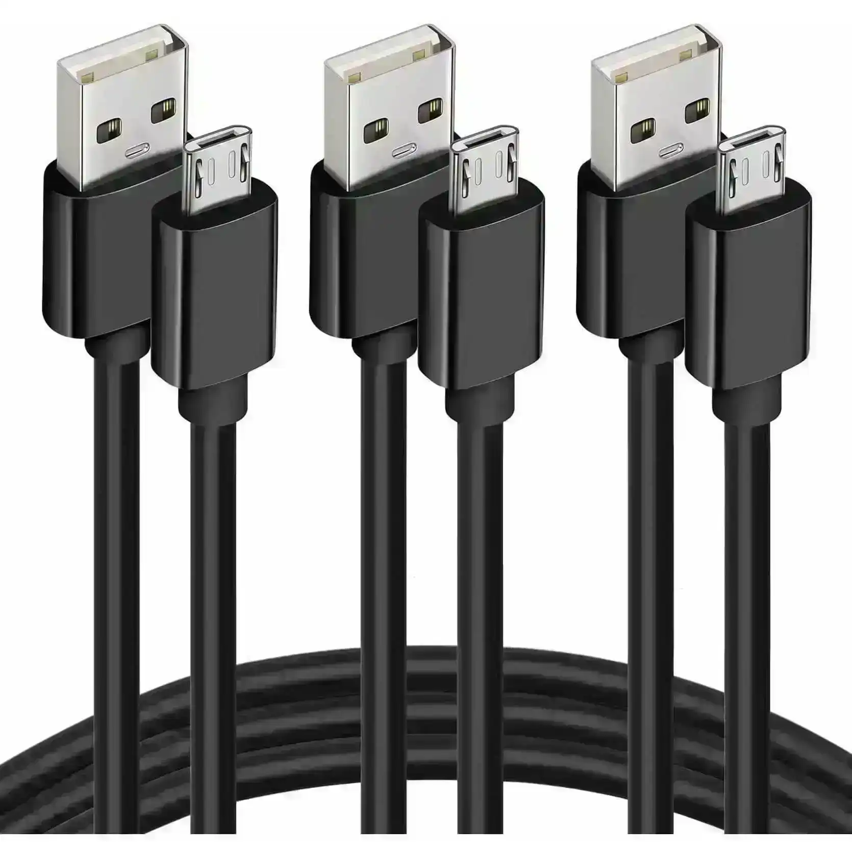 Micro USB Cable [3 PACK] 1M Fast Charging Charger Long Cord For Android Samsung Galaxy S7 S6 S5 Sony LG