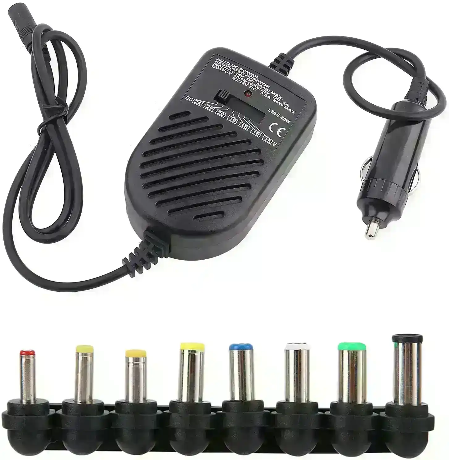 12V 80W Car Laptop Charger Travel Adapter Dell Hp Toshiba Sony Acer Universal