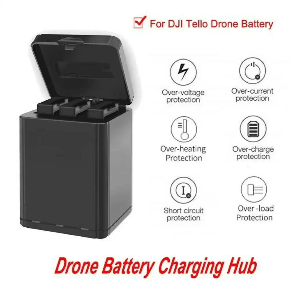 Tavice DJI Tello Compatible Storage Type 3-in-1 Battery Intelligent Charging Hub Charger