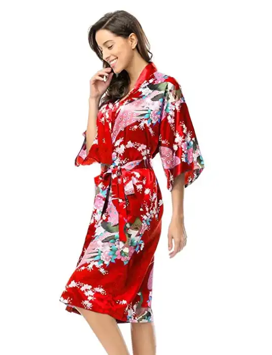 Women's Japanese Inspired Kimono - Red