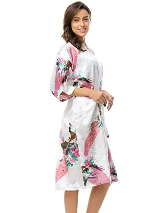 Women's Japanese Inspired Kimono - White