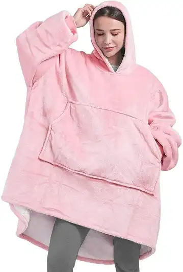 Oversized Blanket Hoodie - Pink