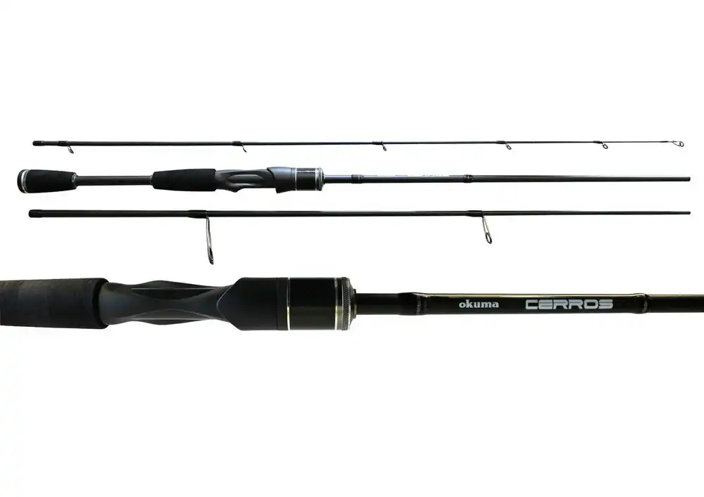 3 Piece Okuma Cerros 7ft 2-4kg Travel Spin Rod - Graphite Spinning Fishing Rod