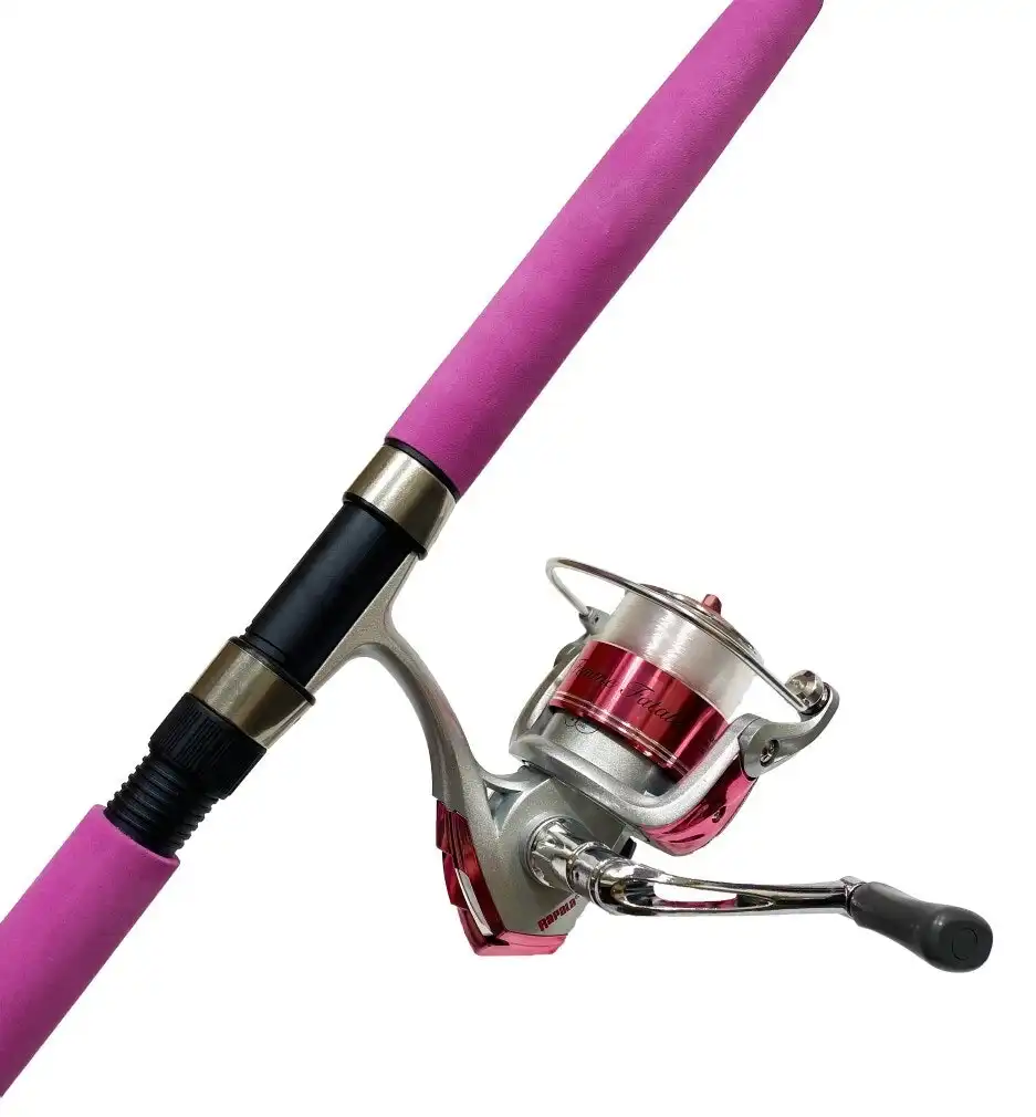 6'6 Rapala Femme Fatale 3-5kg Pink Fishing Rod and Reel Combo Spooled with Line
