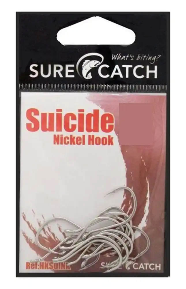 1 Packet of Surecatch Suicide Nickel Fishing Hooks