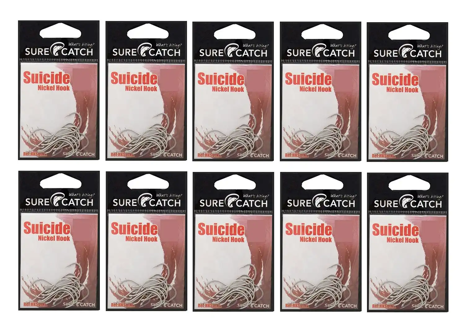 10 Packs of Surecatch Suicide Nickel Fishing Hooks