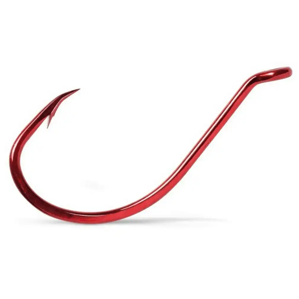 8 Pack of Size 1/0 VMC 8299TR Red Octopus Hooks - Chemically Sharpened, Hooked Online