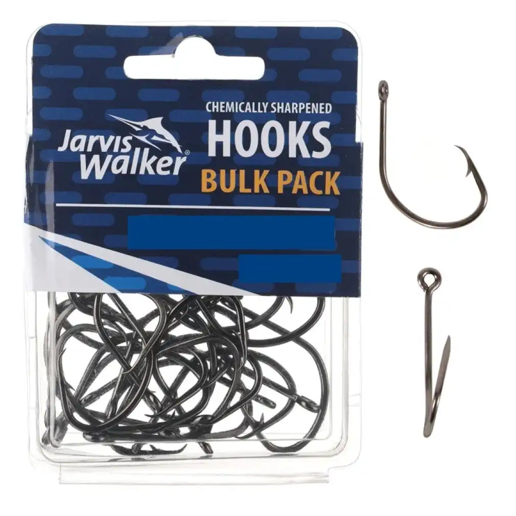 1 Pack of Jarvis Walker Chemically Sharpened Black Circle Fishing Hooks