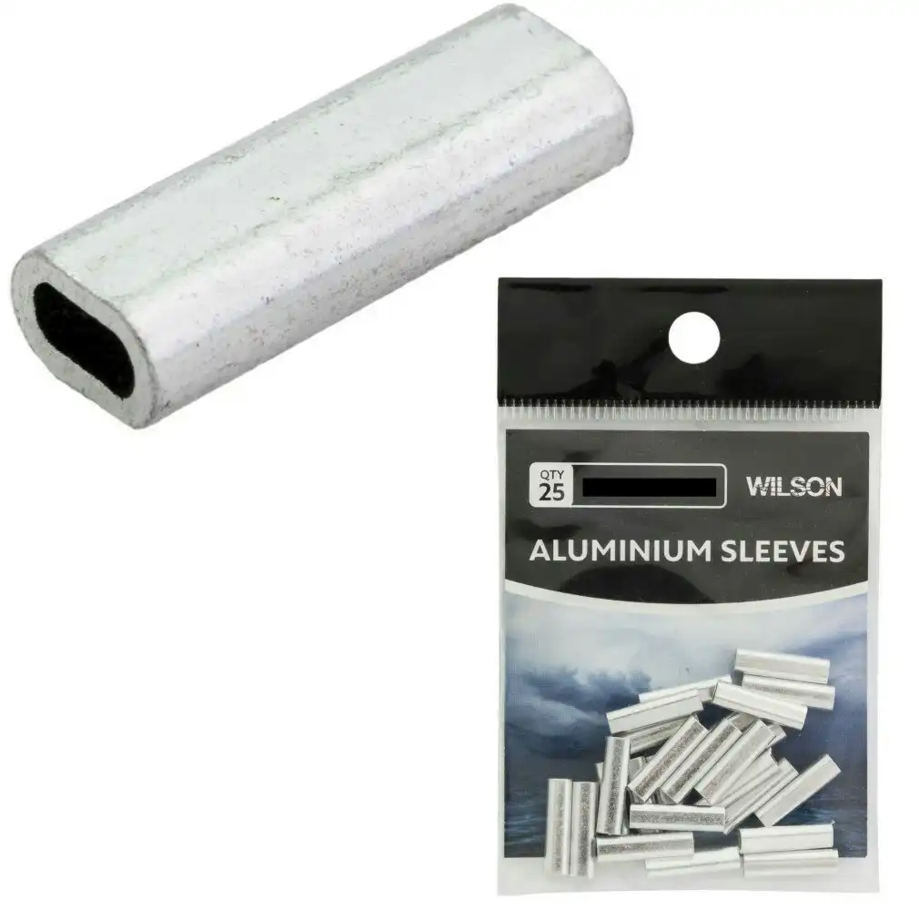 25 Pack of Wilson Aluminium Crimps - Connector Sleeves for Fishing  Wire/Line, Hooked Online