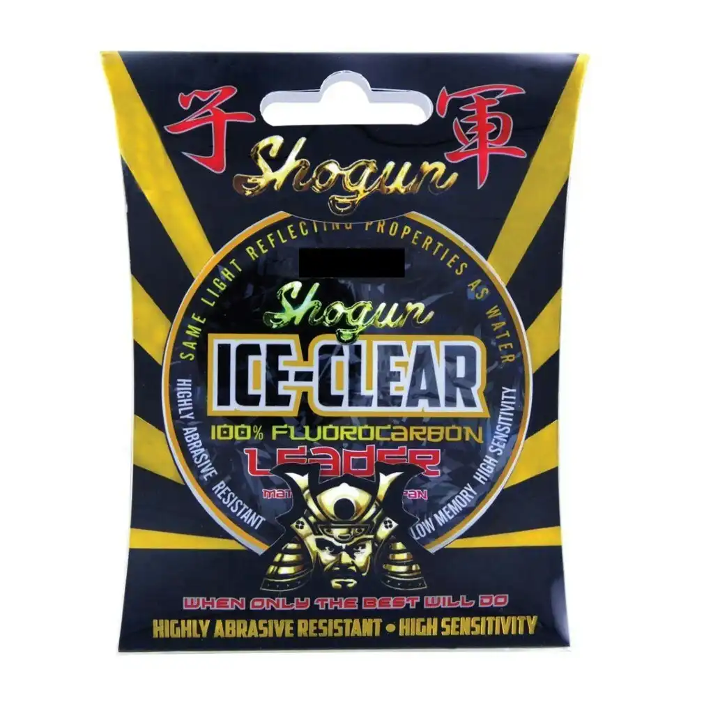 Shogun Ice Clear Fluorocarbon Fishing Leader - 100% Fluorocarbon