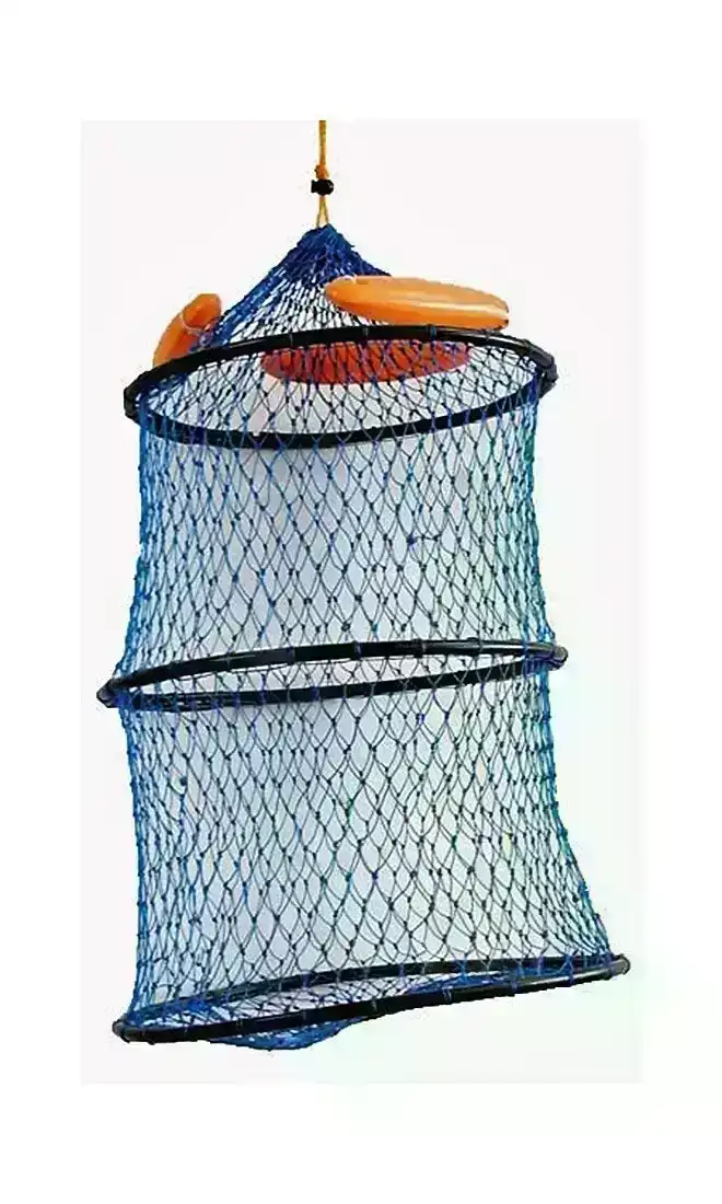 Seahorse Collapsible Floating Keeper Net With Draw Cord Closure-Poly Creel