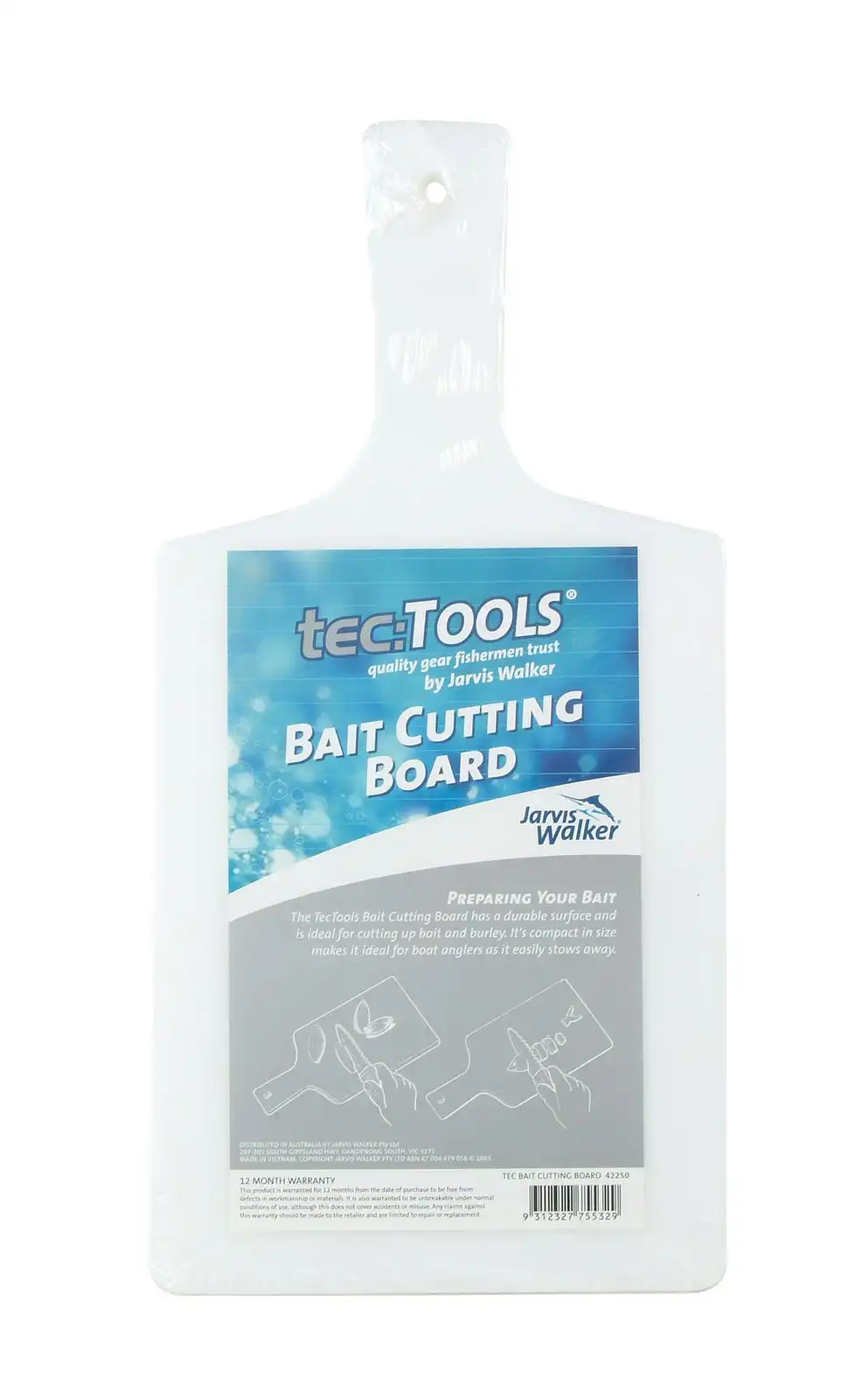 Jarvis Walker Tec Tools Bait Cutting Board - Fish Filleting Board - Bait Board