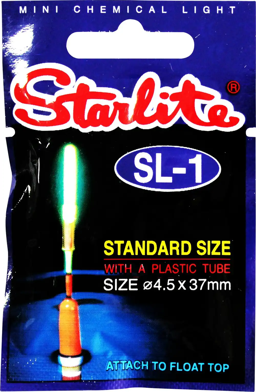 37mm Starlite Chemical Fishing Light with Tube - SL-1 Fluoro Glow Stick Light