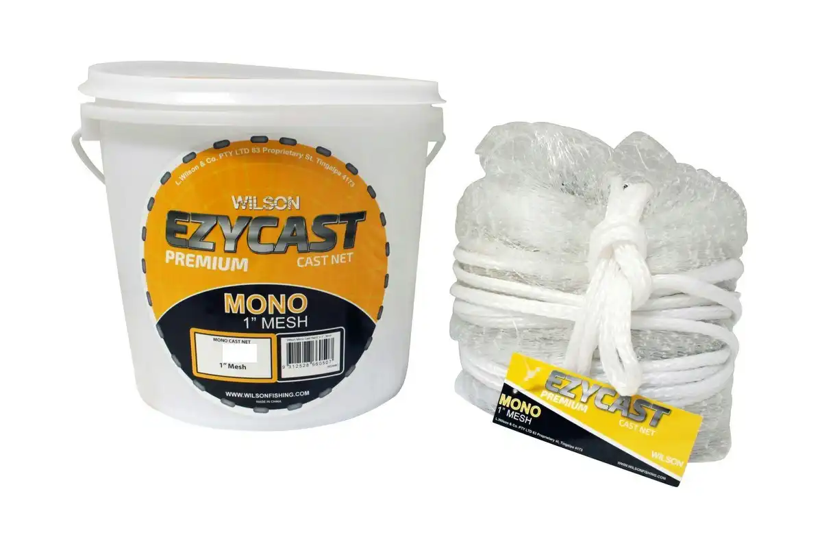 Wilson EZYCAST Mono Cast Net with 1 Inch Mesh Size and Bottom Pocket