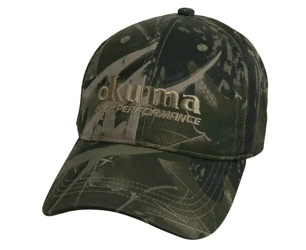 Okuma Camo Embroided Fishing Cap - Adjustable Rear Clip