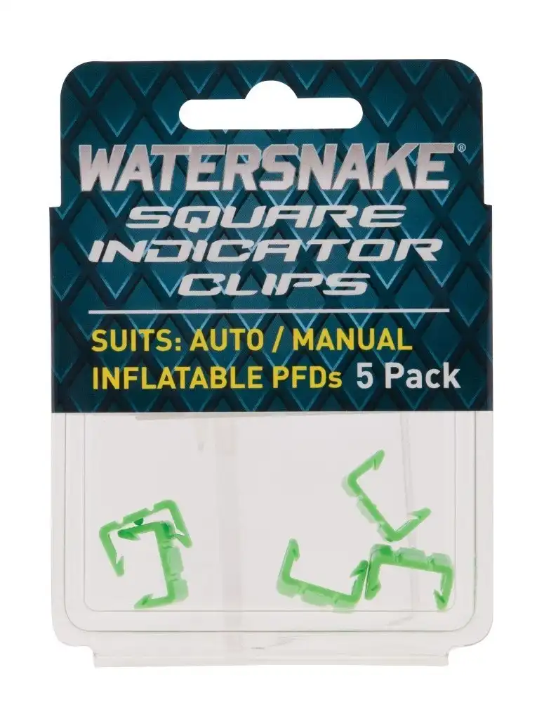 5 Pack of Replacement Watersnake Square Indicator Clips to Suit Auto/Manual PFDs