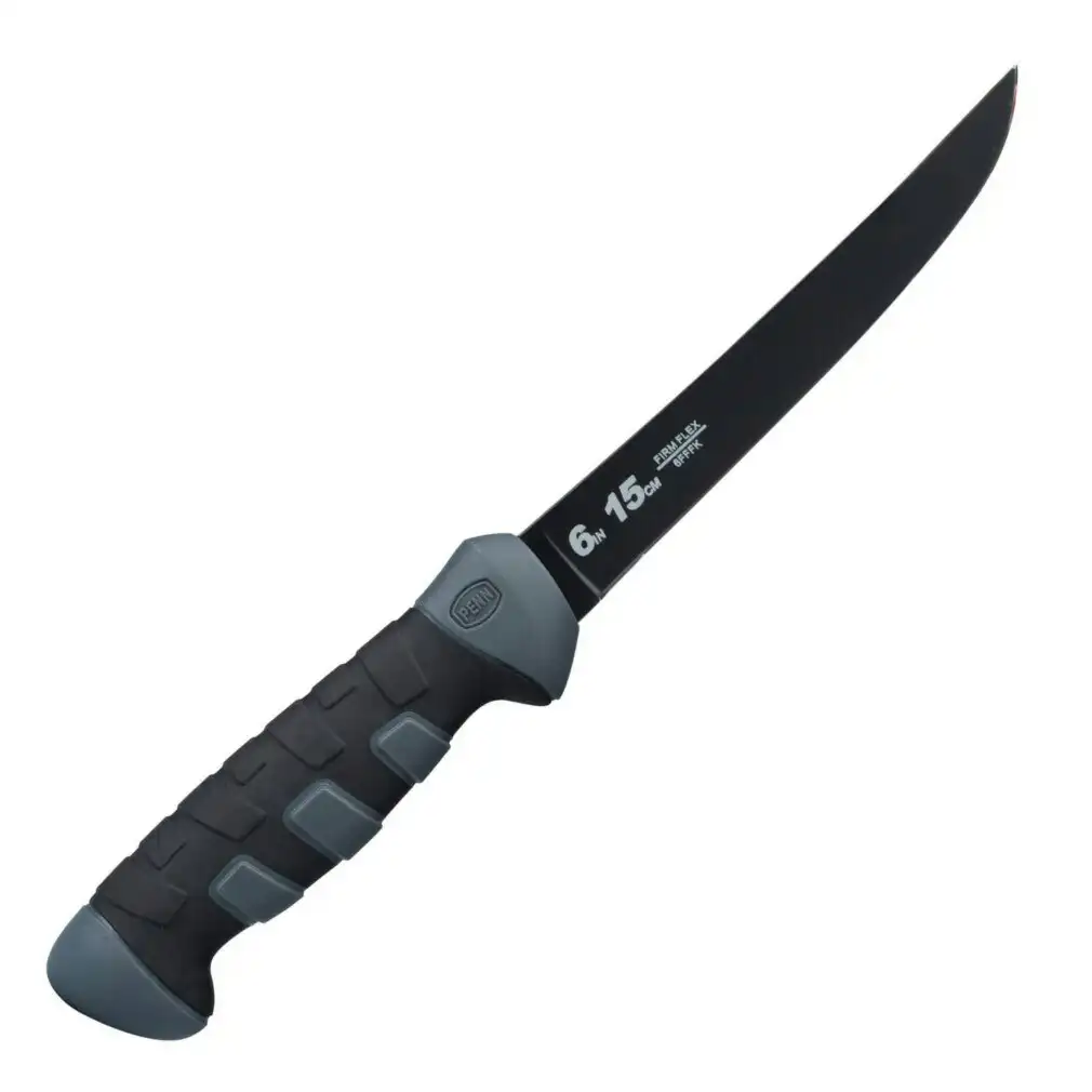 Penn 6 Inch Firm Flex Fillet Knife - Black Nickel Coated Fish Filleting Knife