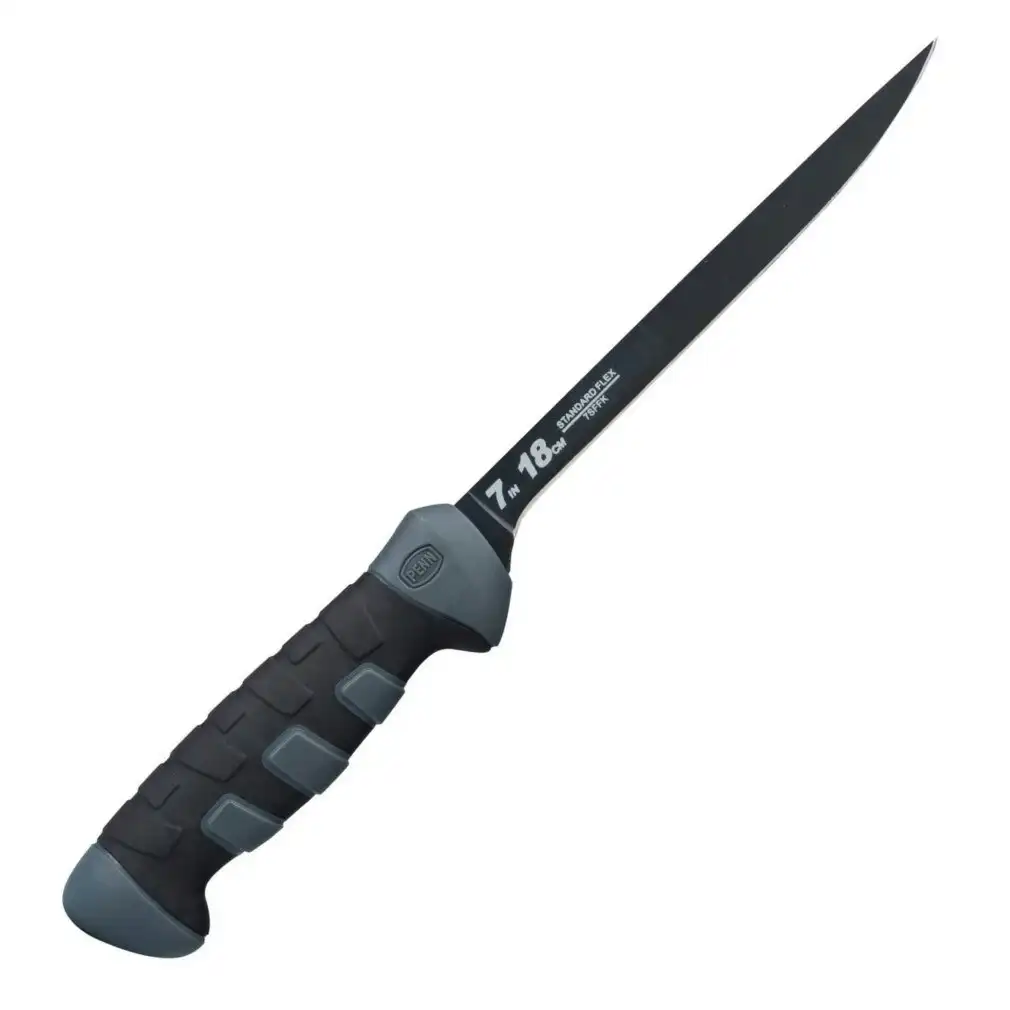 Penn 7 Inch Standard Flex Fillet Knife -Black Nickel Coated Fish Filleting Knife