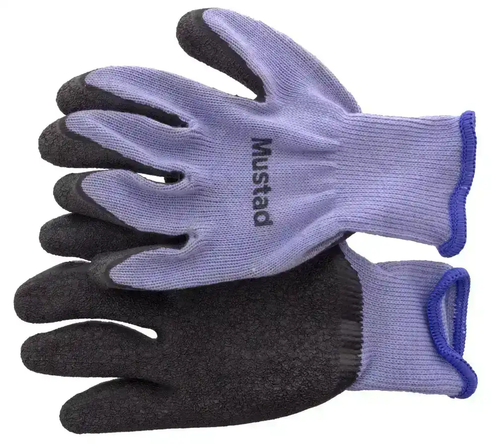 1 Pair of Mustad Rubber Coated Fishing Gloves