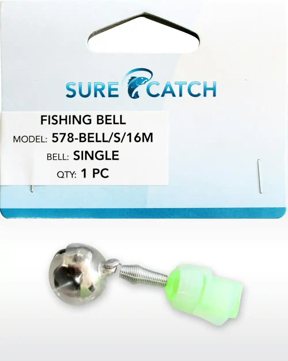 Surecatch Single Fishing Rod Bell with Luminous Attachment For Night Use