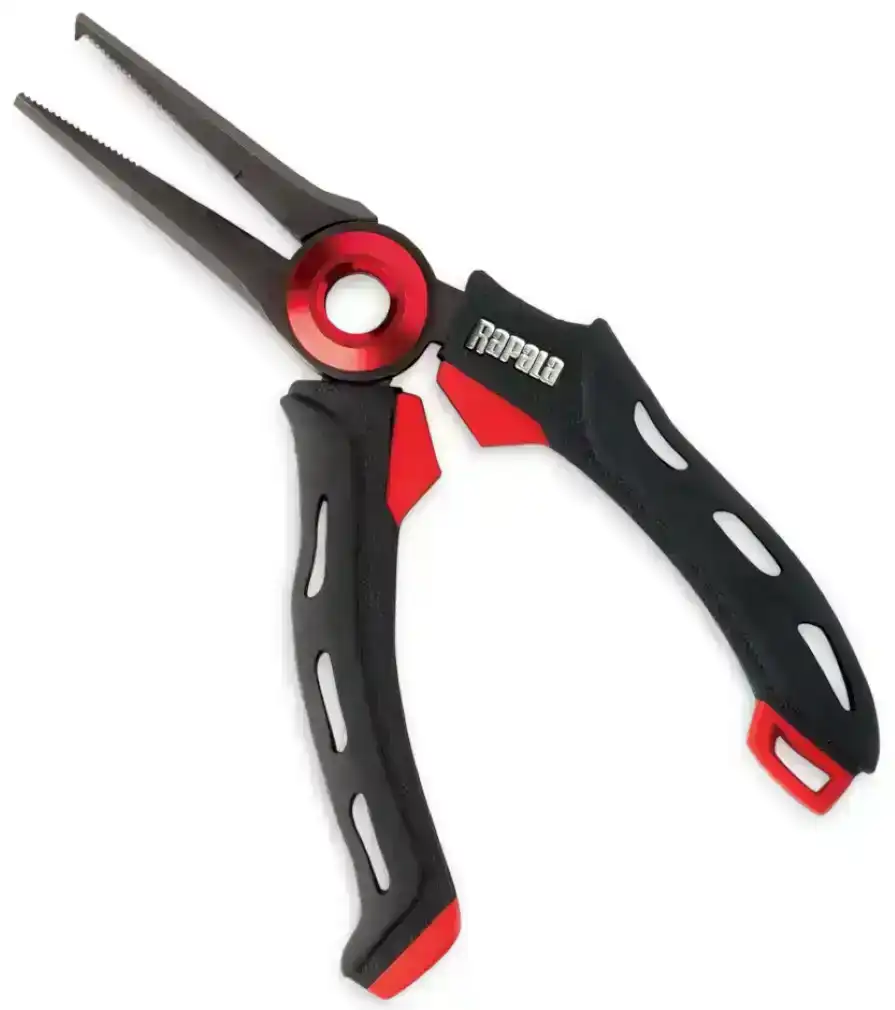 6 Inch Rapala RCD MagSpring Split Ring Pliers with Moulded Plastic Sheath