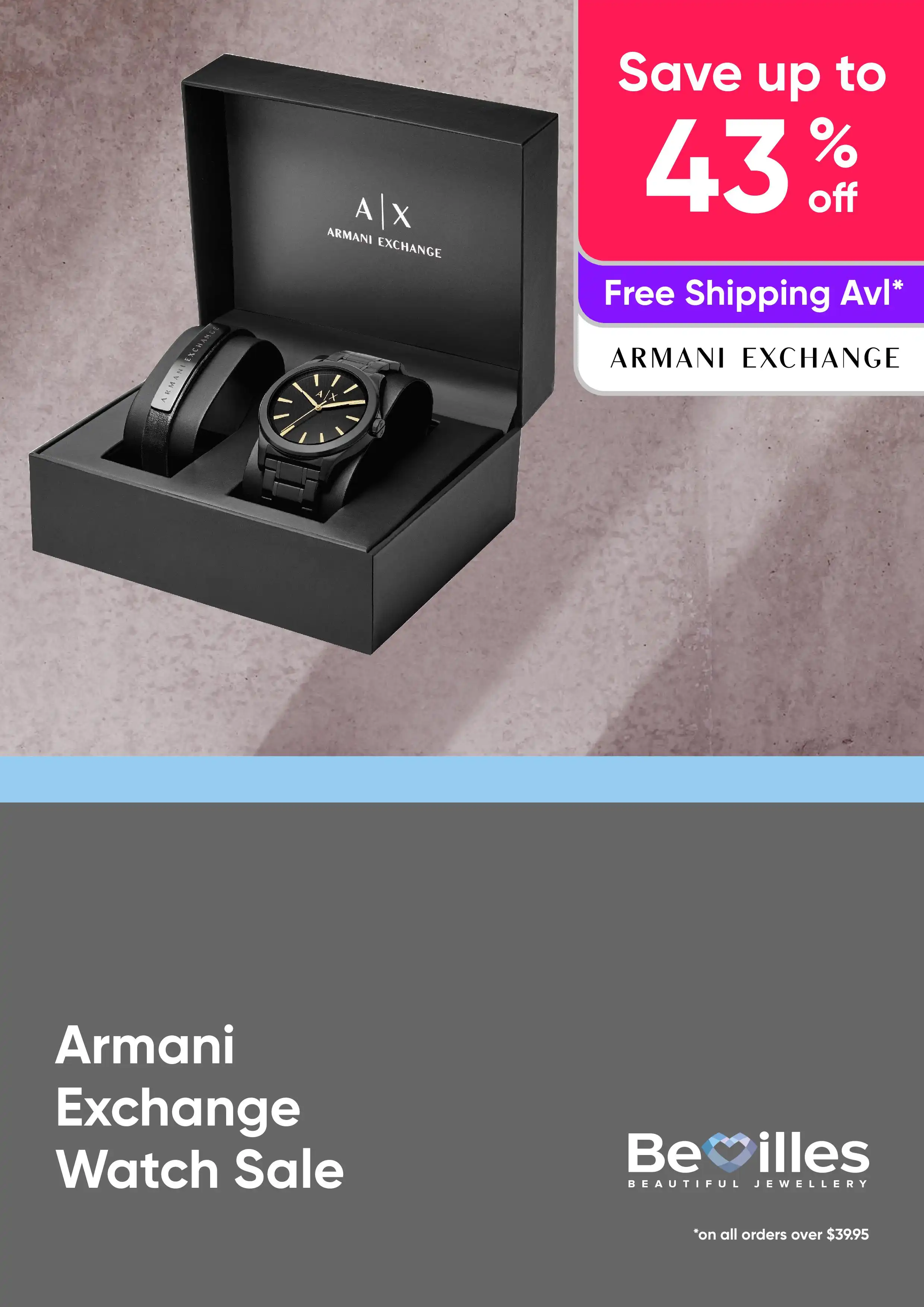 Armani Exchange Watch Sale - up to 43% off