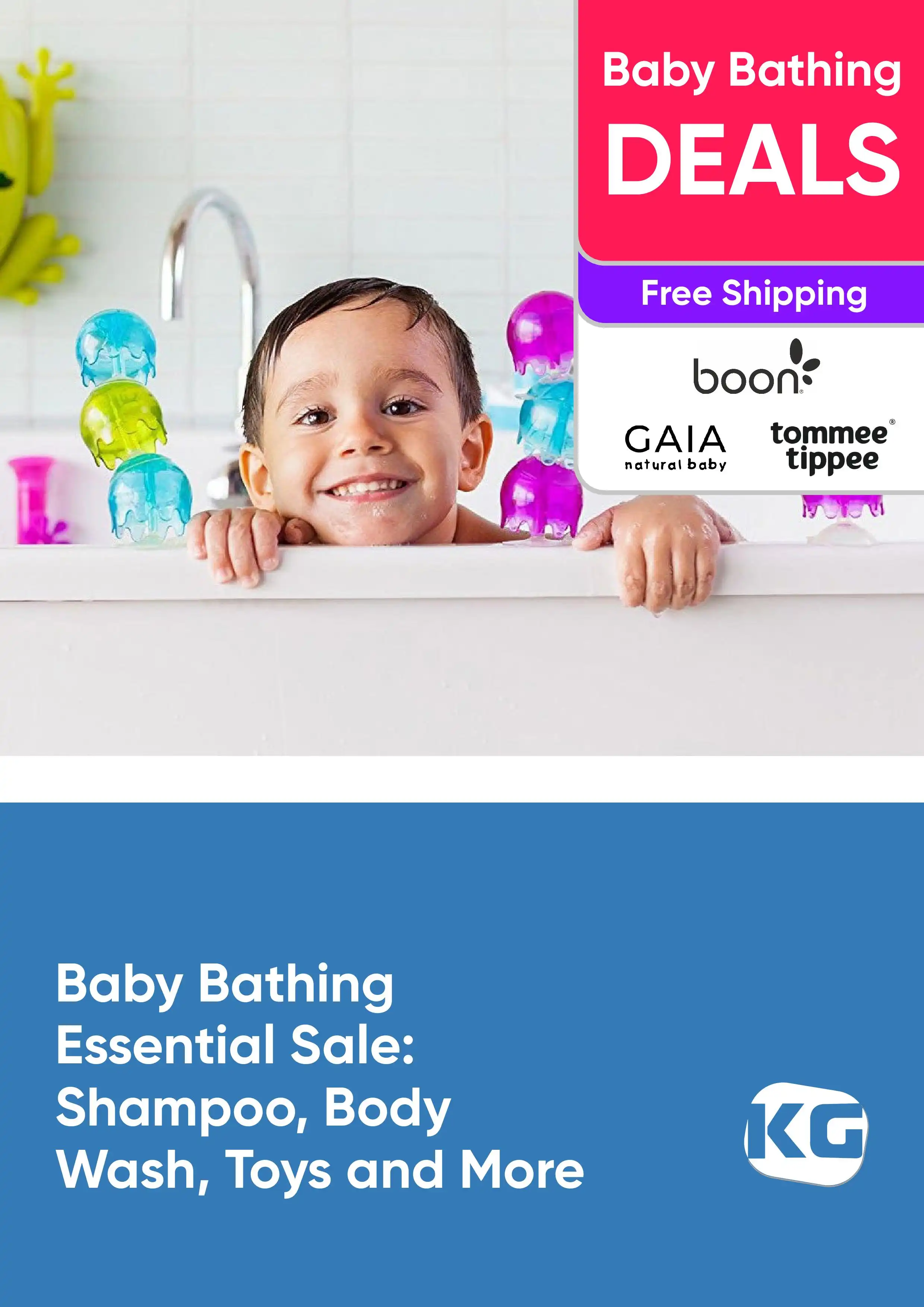 Baby Bathing Essential Sale - Shampoo, Body Wash, Toys and More - Gaia, Boon, Tommee Tippee