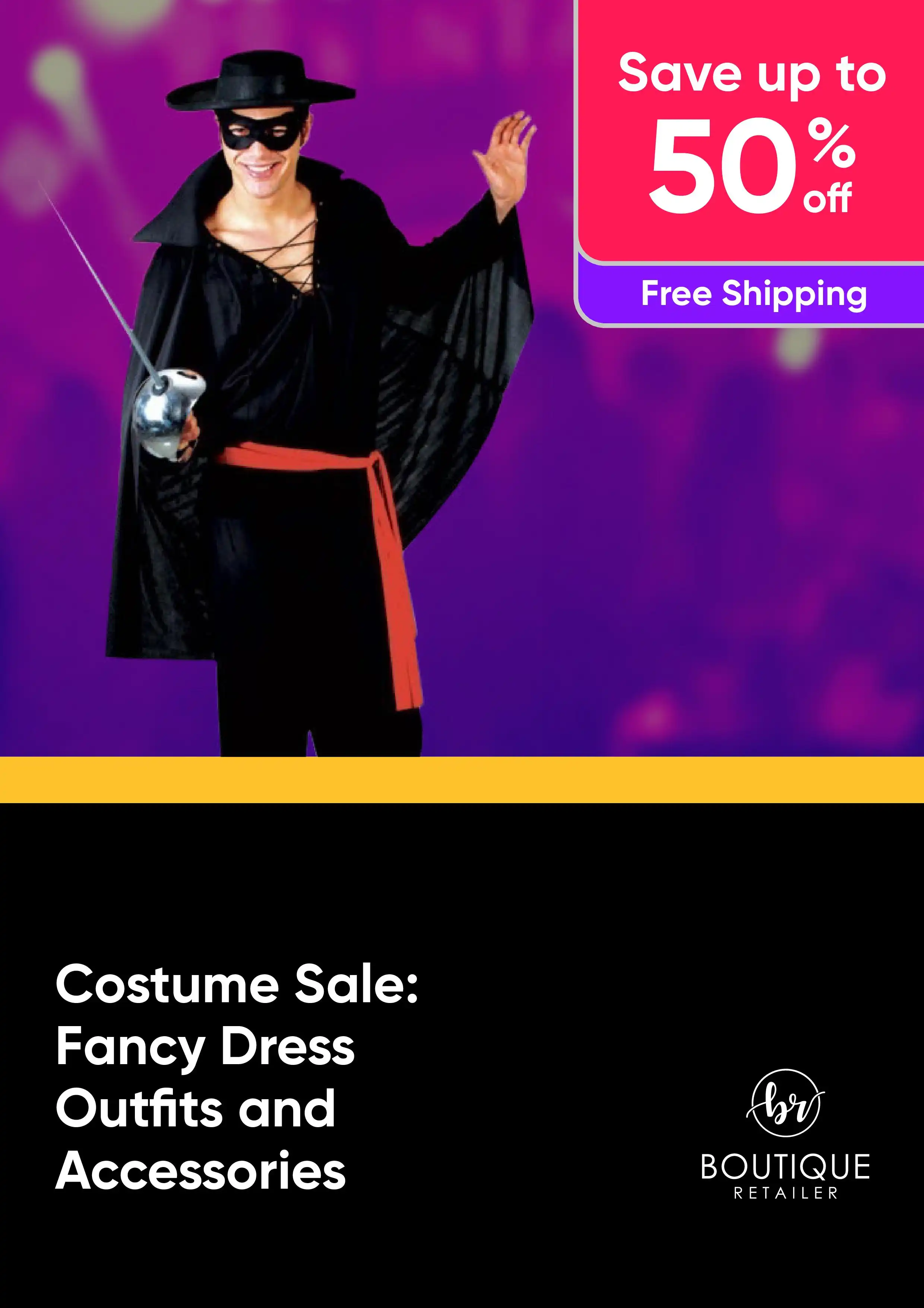 Costume Sale - Fancy Dress Outfits and Accessories - up to 50% off